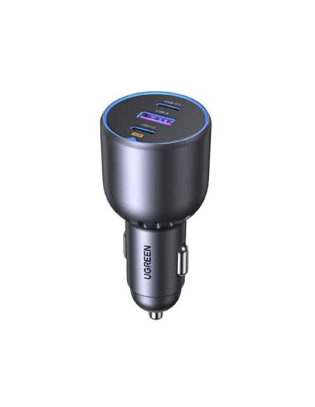 Ugreen Зарядно за кола 130W 2x USB-C + 1x USB-A (Сиво)