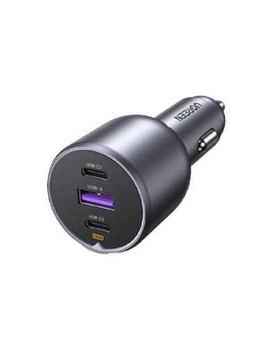 Ugreen Зарядно за кола 130W 2x USB-C + 1x USB-A (Сиво)