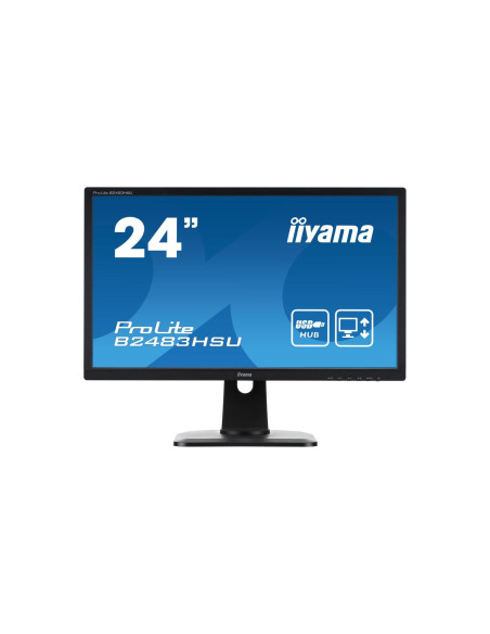 Монитор – IIYAMA – ProLite B2483HS – 24 inch – 1920x1080 – 16:9, VGA, HDMI, Display port, БЕЗ СТОЙКА – клас B