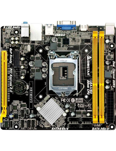 Дънна платка BIOSTAR H81MHV3, Intel H81, sock. 1150, Ver 7.3