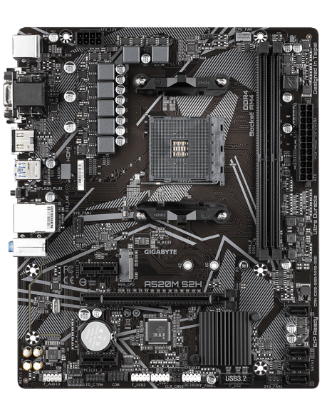 Дънна платка GIGABYTE A520M-S2H, Socket AM4
