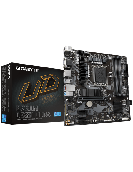 Дънна платка GIGABYTE B760M DS3H, socket 1700, ATX – GIGABYTE