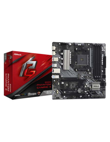 Дънна платка ASRock B550M Phantom Gaming 4, AM4 – ASROCK