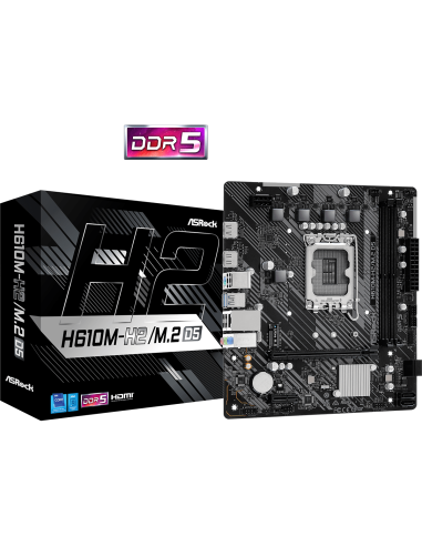 Дънна платка ASRock H610M-H2/M.2, DDR5, mATX – ASROCK