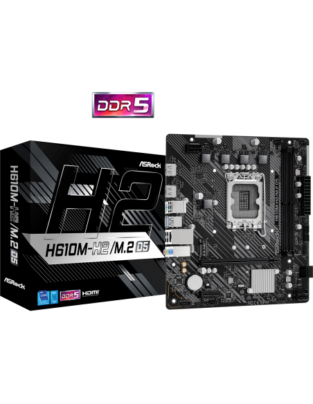 Дънна платка ASRock H610M-H2/M.2, DDR5, mATX – ASROCK
