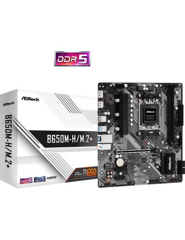 Дънна платка ASROCK B650M-H/M.2+, Socket AM5, 2xDDR5 – ASROCK
