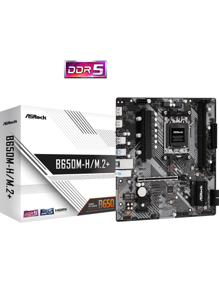 Дънна платка ASROCK B650M-H/M.2+, Socket AM5, 2xDDR5 – ASROCK