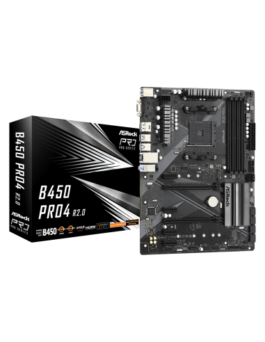 Дънна платка ASRock B450 Pro4 R2.0, AM4, DDR4 – ASROCK