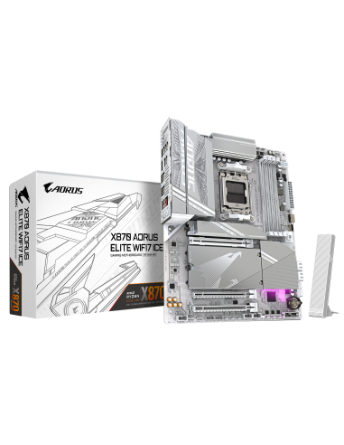 Дънна платка GIGABYTE X870 AORUS ELITE ICE WIFI 7, Socket AM5 – GIGABYTE