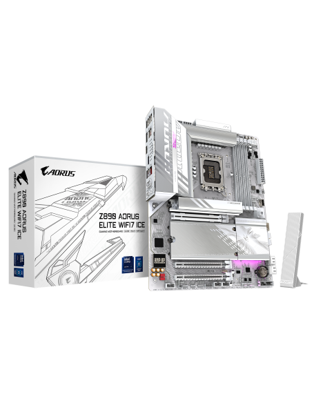Дънна платка GIGABYTE Z890 AORUS ELITE WIFI 7 ICE, LGA 1851 – GIGABYTE