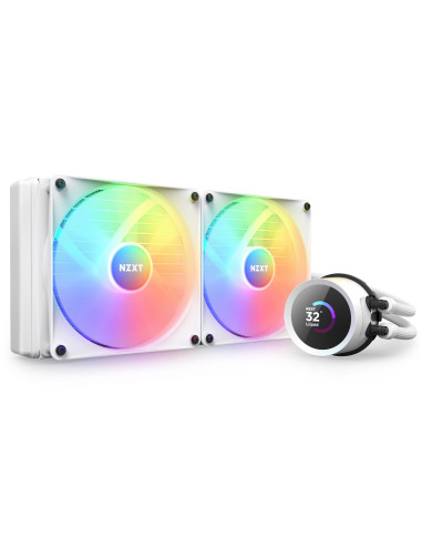 Охладител за процесор NZXT Kraken 280 RGB White, LCD Display