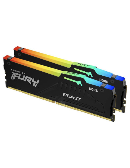 Памет Kingston FURY Beast Black RGB 64GB(2x32GB) DDR5 5600MHz KF556C40BBAK2-64