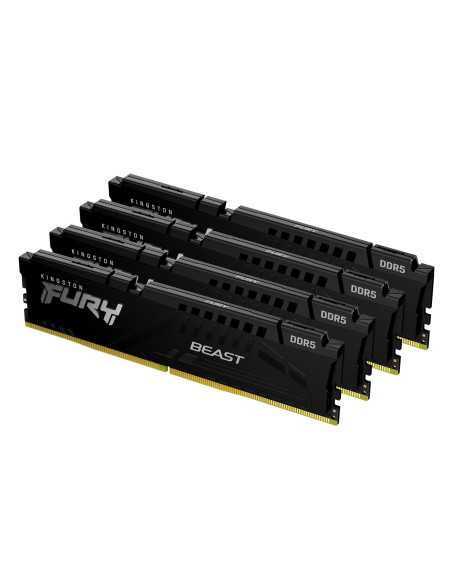 Памет Kingston FURY Beast Black 128GB(4x32GB) DDR5 5200MHz CL40 KF552C40BBK4-128
