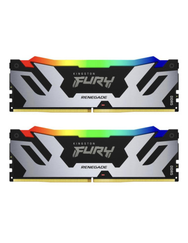 Памет Kingston Fury Renegade Silver/Black RGB 64GB(2x32GB) DDR5 6400MHz CL32 - KF564C32RSAK2-64