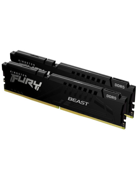 Памет Kingston FURY Beast Black 16GB(2x8GB) DDR5 5200MHz CL40, Intel XMP - KF552C40BBK2-16