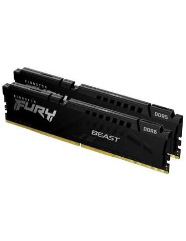 Памет Kingston FURY Beast Black 128GB(2x64GB) DDR5 5600MHz CL36, AMD Expo - KF556C36BBEK2-128