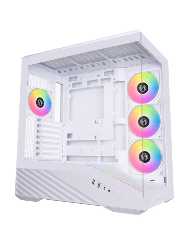 Кутия Lian Li Vector V100 ARGB Mid-Tower, Tempered Glass - White