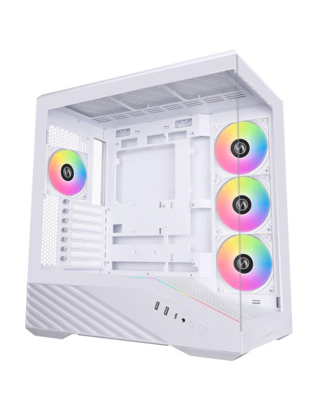 Кутия Lian Li Vector V100 ARGB Mid-Tower, Tempered Glass - White