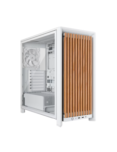 Кутия Corsair Frame 4000D Wood RS Mid-Tower - White/Oak