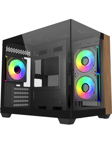 Кутия CoolerMaster Elite 481 Wood - Черна