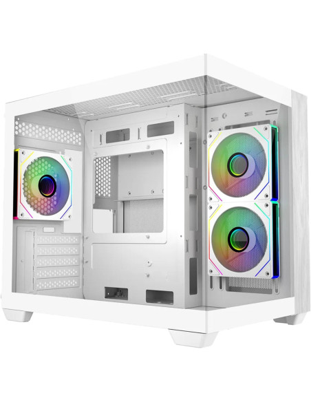 Кутия CoolerMaster Elite 481 Wood - Бяла