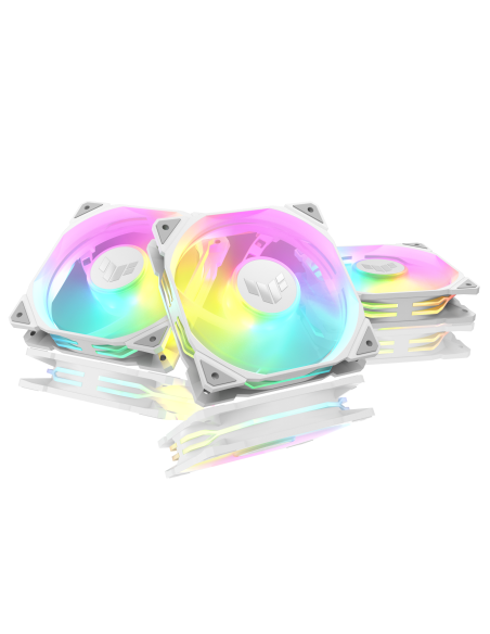 Комплект Вентилатори 3в1 ASUS TUF GAMING TR120 ARGB Reverse WHITE EDITION