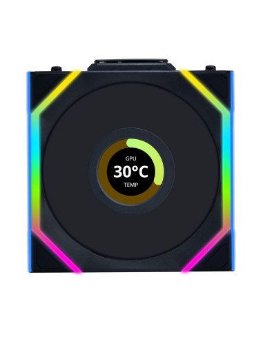 Вентилатор Lian Li UNI FAN SL Wireless LCD ARGB PWM - 120 mm Черен