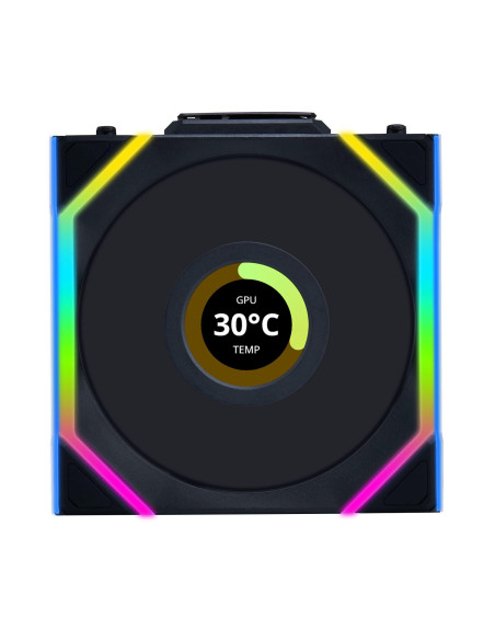 Вентилатор Lian Li UNI FAN SL Wireless LCD ARGB PWM - 120 mm Черен