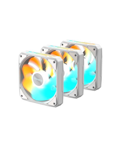 Комплект вентилатори 3-Pack GIGABYTE AORUS EZ CHAIN RVS FAN 120 ICE, 120x120x25mm ARGB