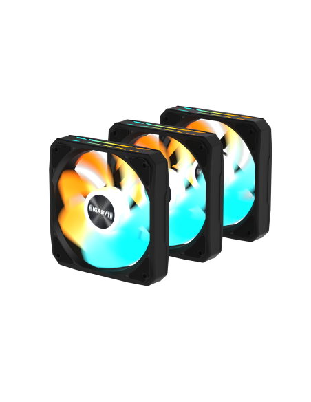 Комплект вентилатори 3-Pack GIGABYTE AORUS EZ CHAIN RVS FAN 120 - 120x120x25mm ARGB