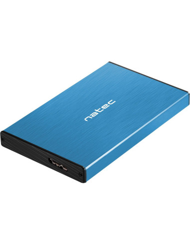 Чекмедже за SSD/HDD 2.5’’, Natec Rhino Go, USB 3.0, син