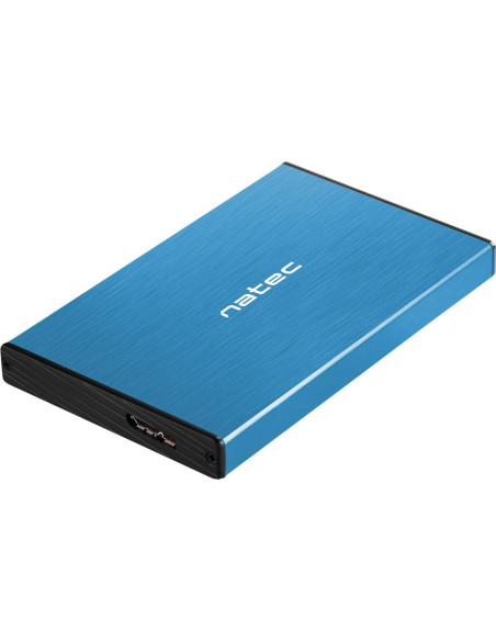 Чекмедже за SSD/HDD 2.5’’, Natec Rhino Go, USB 3.0, син