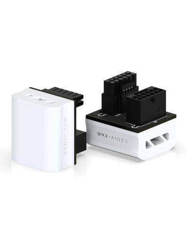 EZDIY-FAB адаптер за видеокарта 12VHPWR 600W - RVS 180° White