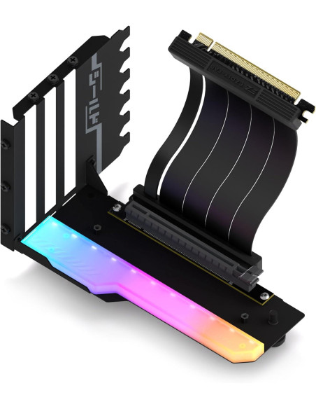 Брекет за вертикален монтаж на GPU EZDIY-FAB RGB PCIe 4.0 Riser Cable 90°