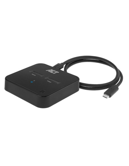 Двойна SSD докинг станция, ACT M.2 NVMe/PCIe за клониране, USB-C 3.2 Gen2, 10 Gbps