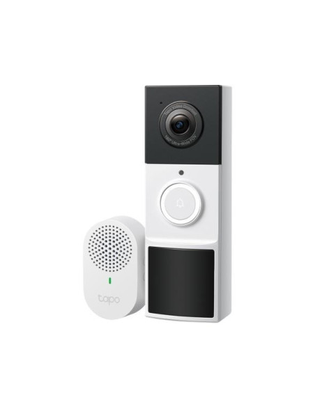 TP LINK нтелигентен видео звънец за врата Tapo D210, 2K QHD (2560×1440),160° зрителен ъгъл, microSD до 512 GB, 2.4Ghz, AI-разп…