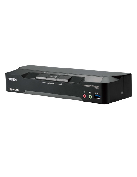 KVM превключвател, ATEN CM1942, 2-портов, USB, HDMI, DisplayPort, Mini-Matrix Boundless