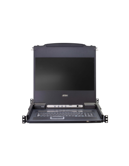 KVM Конзола ATEN CL5716M, 17" 16-Port PS/2-USB VGA Single Rail LCD KVM Switch