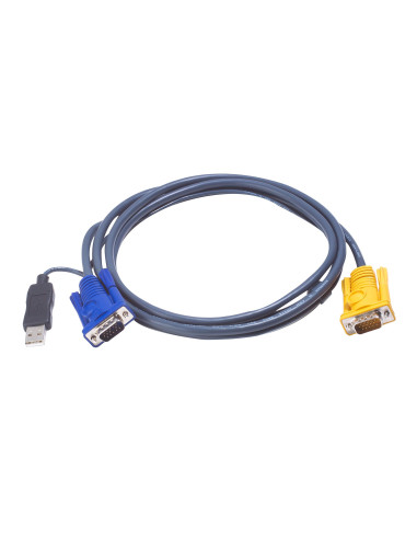 KVM кабел ATEN, PC HDB & USB към 3in1 SPHD(Keyboard/Mouse/Video), Вграден PS/2 към USB конвертор, 5 м