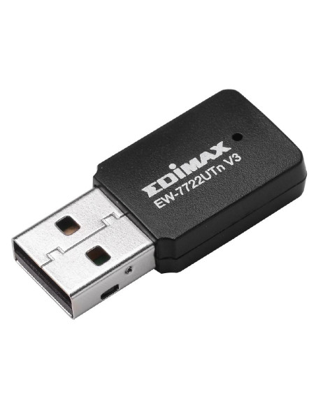 Безжичен мини адаптер EDIMAX EW-7722UTN V3, USB, Realtek, 2.4Ghz, 802.11n/g/b