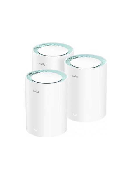 Безжичен рутер Cudy M1300, 3-pack, AC1200 Dual Band, 2.4/5 GHz, 300 - 867 Mbps