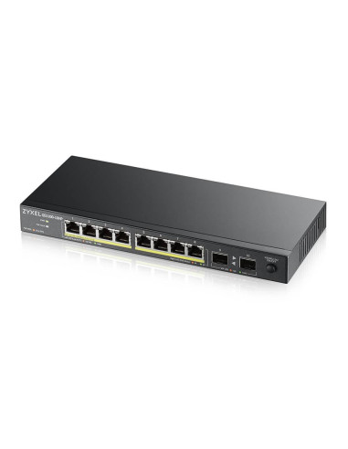 Суич ZYXEL GS1100-10HP, 8-портов, Gigabit, PoE, 2xSFP