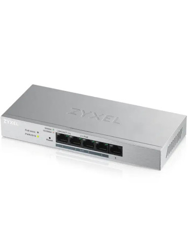 Суич ZyXEL GS-1200-5HPV3, 5-портов, Gigabit, PoE, Web Managed