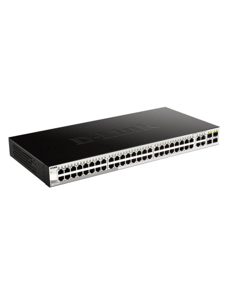 Суич D-Link DGS-1210-52, 48 портов 10/100/1000 Base-T port with 4 x 1000Base-T /SFP ports, управляем, за монтаж в шкаф