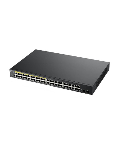 Суич ZYXEL GS1900-48HP, 48 портов управляем, PoE, Gigabit, за монтаж в шкаф