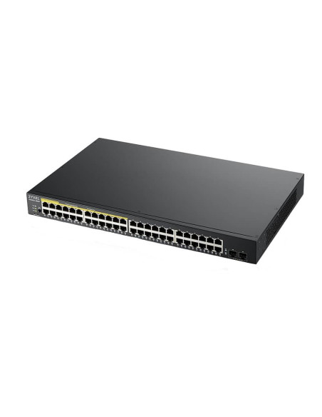 Суич ZYXEL GS1900-48HP, 48 портов управляем, PoE, Gigabit, за монтаж в шкаф