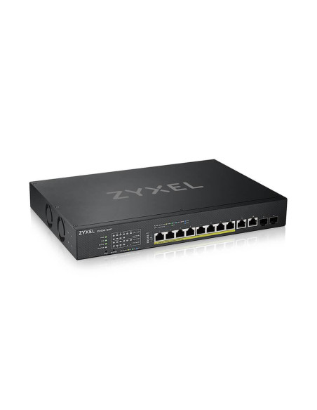 Суич ZyXEL XS1930-12HP, 10-портов, 10GbE, 2xSFP порта, Смарт управляем, PoE