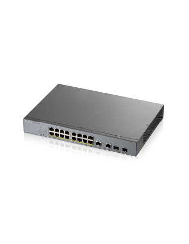 Суич ZyXEL GS1350-18HP, 18-портов, Gigabit, Управляем, PoE 250W