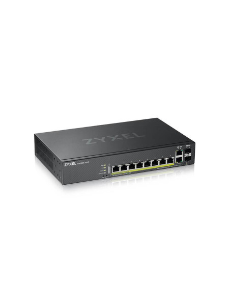 Суич ZyXEL GS-2220-10HP, 10 портов Layer2+, 8x Gigabit PoE + 2x Gigabit combo (RJ45/SFP), управляем