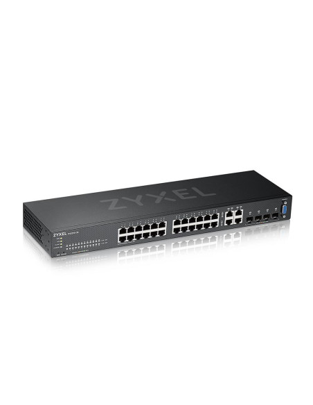 Суич ZyXEL GS-2220-28, 24 портов Layer2+, 24x Gigabit + 4x Gigabit combo (RJ45/SFP), управляем